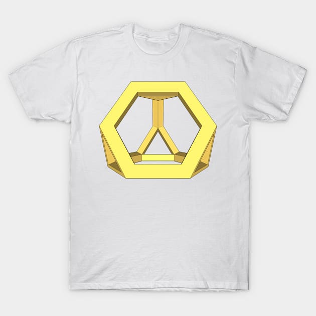 gmtrx lawal skeletal truncated tetrahedron T-Shirt by Seni Lawal